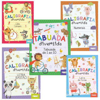 Kit Livro de Atividade Caligrafia Divertida - Numerais - Tabuada - Letra de Forma - Letra Bastão - Letra Cursiva em Oferta na Shopee