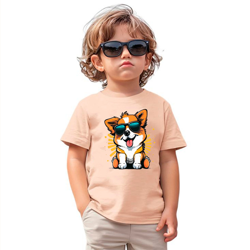 Camiseta Tshirt Infantil Criança Juvenil Bebê Unissex Algodão100% Passeio Casual Cachorro Estilo premium Premium Top