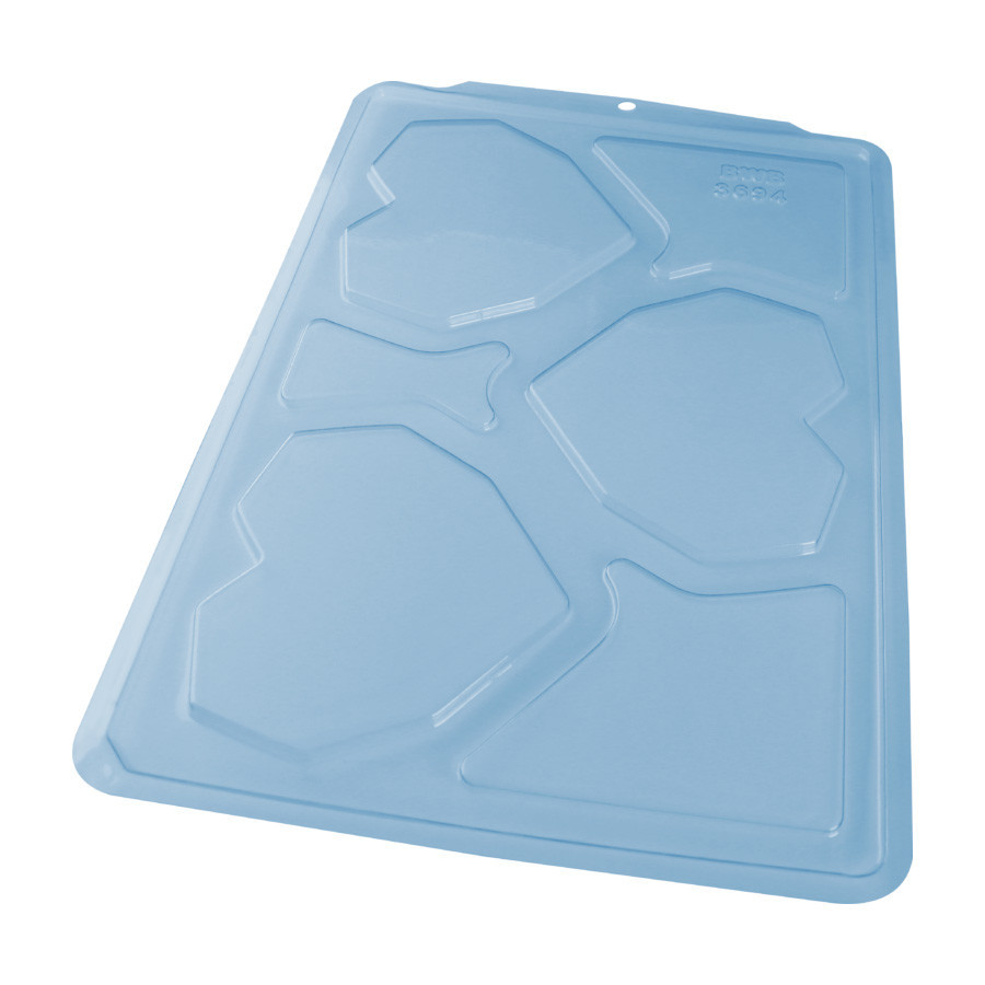 Forma Simples Tradicional Tablete Coração Lapidado 350g - Cód 3694 - 1 unidade - BWB - Rizzo