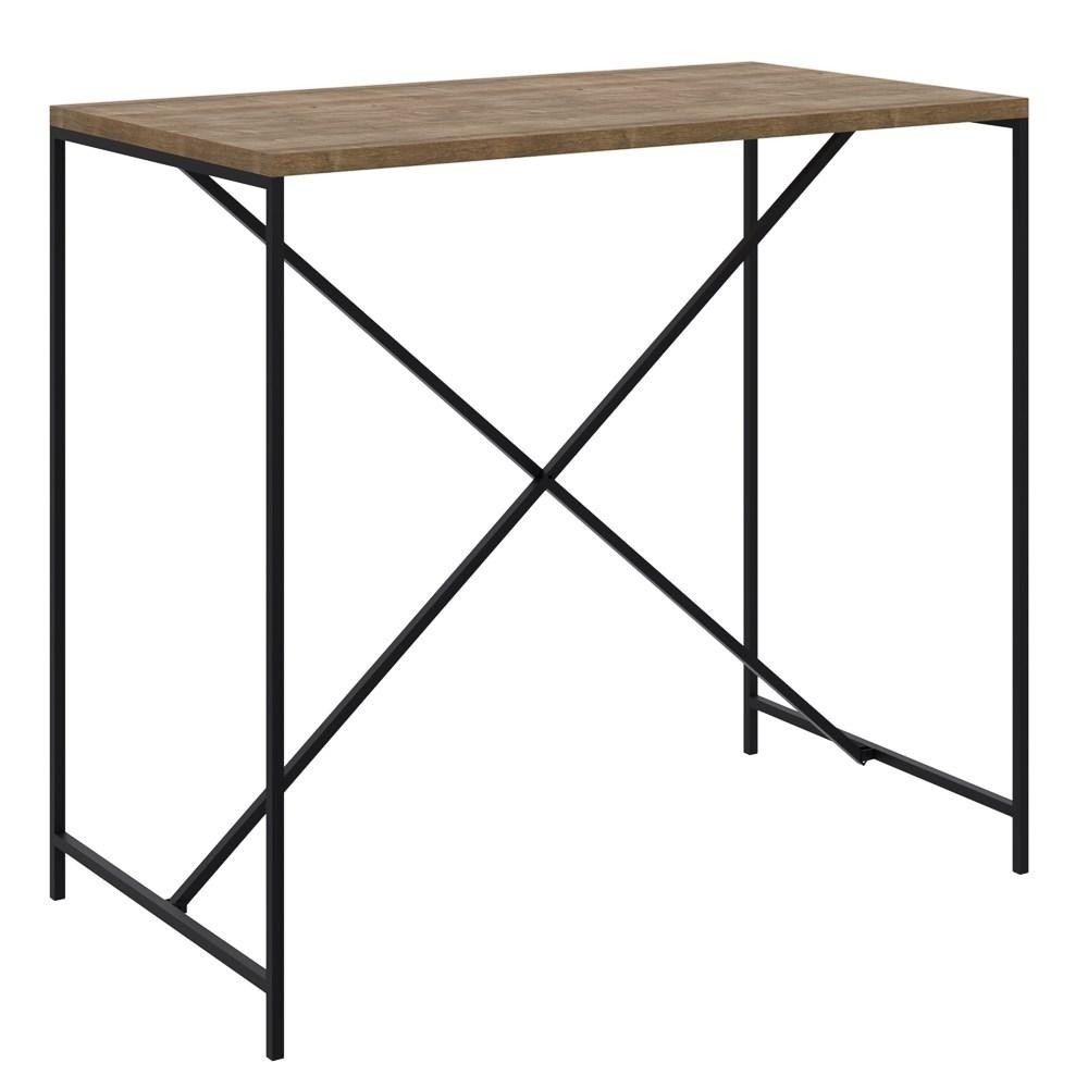 Mesa Para Computador Escrivaninha Estilo Industrial Steel Quadra Vermont Base Preta - Artesano