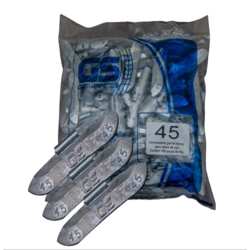Chumbo para Balanceamento Contrapeso Contra Peso Garra Baixa 45 Gramas Pacote Com 50 unidades em Oferta na Shopee