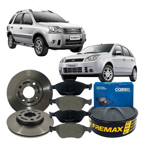 Kit Disco Freio Pastilha Fiesta Ecosport 2009 Á 2012 em Oferta na Shopee