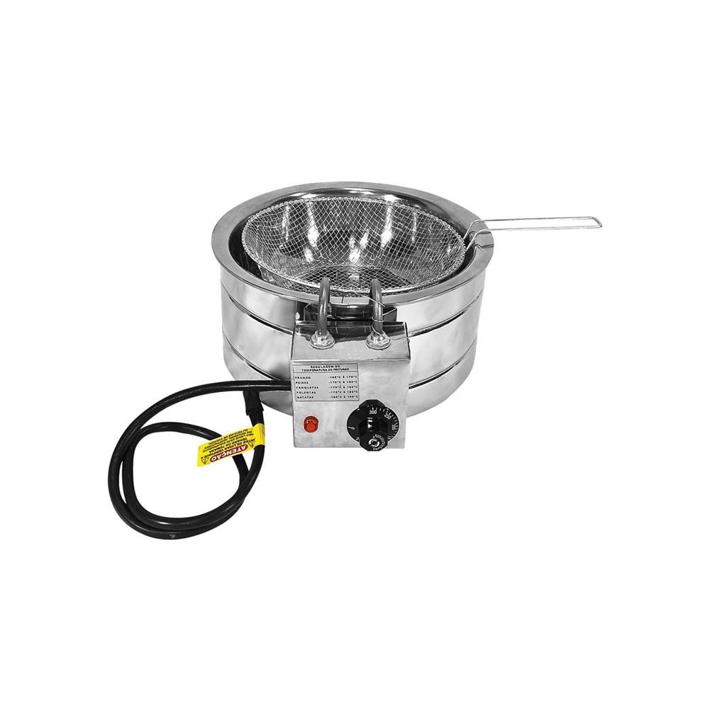 Fritadeira Industrial Eletrica 4 Litros Tacho Aco Inox 3000W
