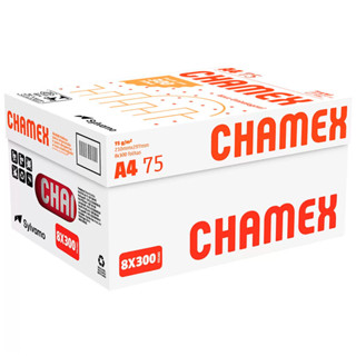 Papel sulfite A4 75g 210x297 Com 8 Pacotes Cx. 2400 folhas Chamex