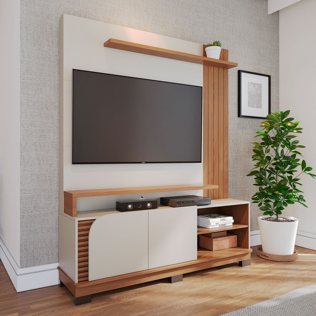 Estante para TV Até 65 Polegadas Jurerê 2 Portas em Oferta na Shopee