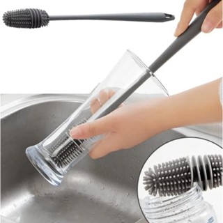 Kit 2 Escova De Lavar Garrafa Mamadeira Copos Multiuso De Silicone em Oferta na Shopee