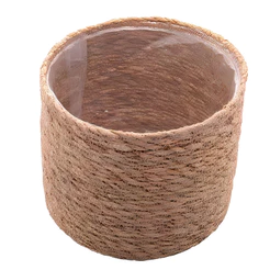 Cesta Decorativa Mayara de Seagrass com Forro Plástico - 18x18x16cm - 1 unidade - Rizzo