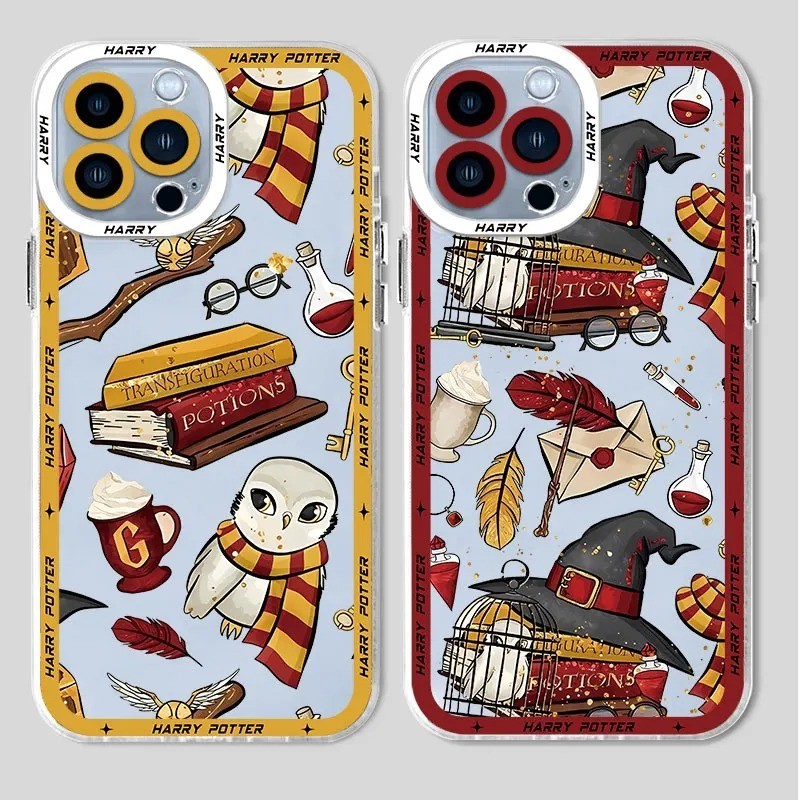 Potters Varinha Harryes Caso De Telefone Para iPhone 16 15 14 13 12 11 Pro Max XR XS 7 8 Plus Claro Capa Macia
