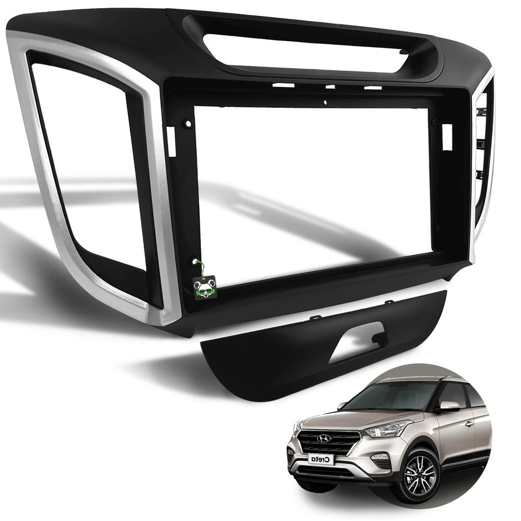 Moldura Preta 9 Polegadas Creta 2016 2017 2018 2019 2020 em Oferta na Shopee