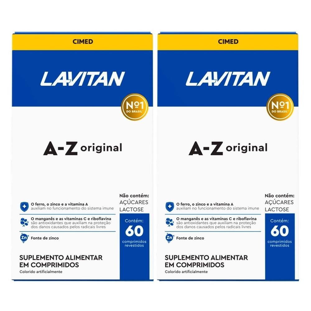 Kit c/2 und Lavitan A-Z Suplemento Original 60 Cpr em Oferta na Shopee