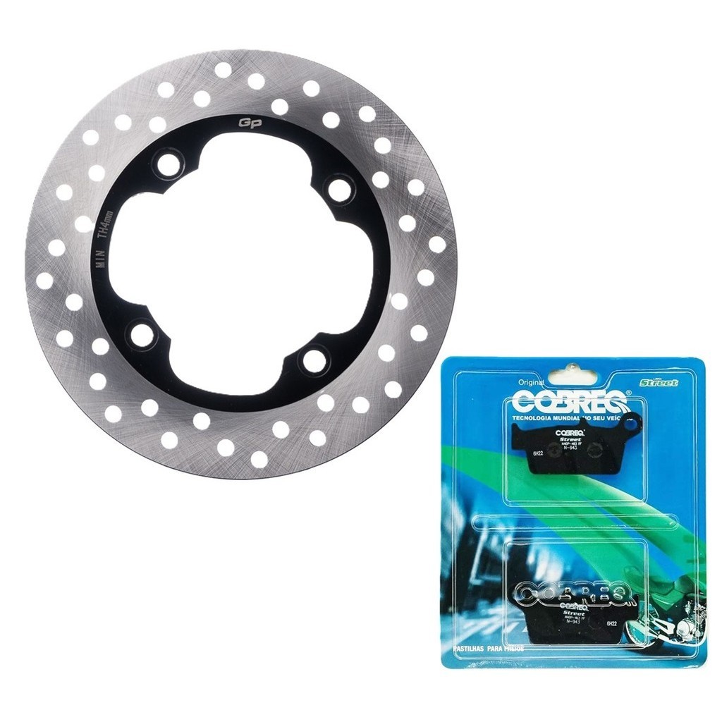 Disco de Freio Traseiro Xre 300 Sem Abs 2009 A 2018 + Pastilhas Cobreq