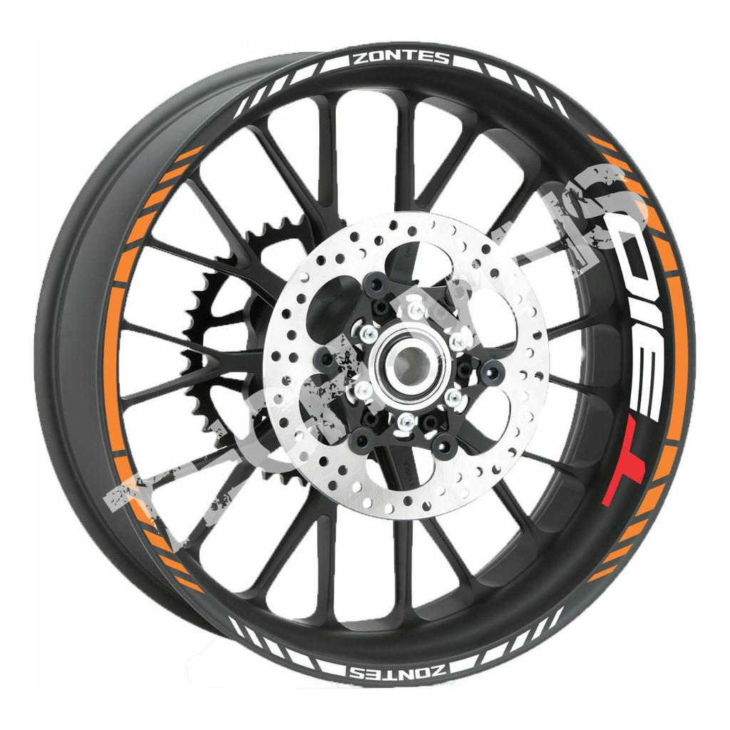 Par De Adesivos Refletivo Moto Zontes T310 T 310 Para Roda