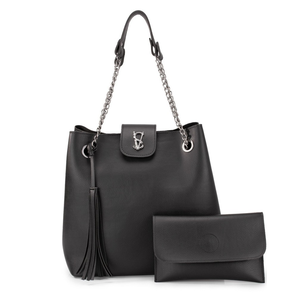 Bolsa feminina Grande De ombro + Bolsinha Lançamento VS