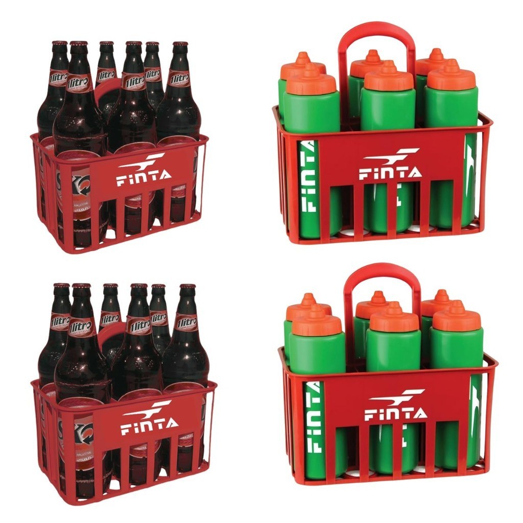 Kit 4 Cesta Porta 6 Litrão Cerveja Garrafas Squeeze C/ Alça