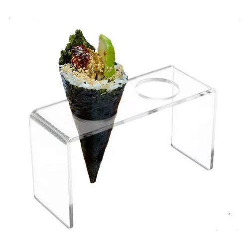 Suporte Temaki Pizza Cone Sorvete Em Acrílico - 2 Cones