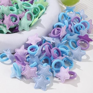 10/20pcs/set Meninas Pink Heart Star Crianças Laço De Cabelo Corda Ponytail Holder Mini Rubber Band Kids Acessórios em Oferta na Shopee