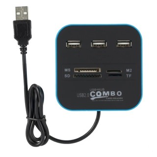 Hub 3 Portas Usb 2.0 Leitor De Cartão Micro Sd Integrado Universal Colorido Coloridos em Oferta na Shopee