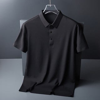Camisa De Seda Para Homens De Negócios Leve Manga Curta Não-Iron High-End Casual POLO Sem Costura em Oferta na Shopee
