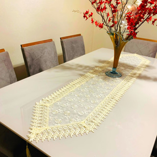 Caminho De Mesa Guipir Bordado 40x150 Mesa de 4 Lugares Premium Centro De Mesa em Oferta na Shopee
