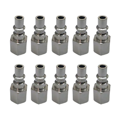 10 Conector Pino Adaptador Engate Rápido Rosca Femea 1/4 Uso Profissional Vedação Segura Alta Resistência