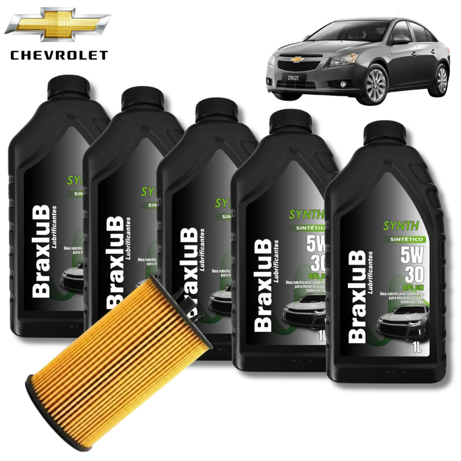 KIT TROCA DE OLEO 5W30 + FILTRO (GM CRUZE 2013)