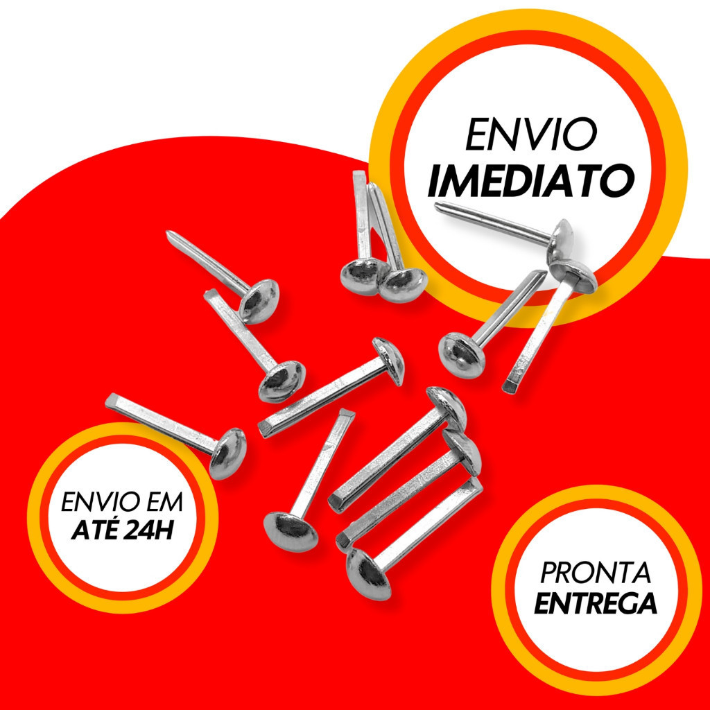 Pacote de Colchetes C/60 Unidades de Metal Bailarina para Fixação 25MM Artesanato Cartonagem em Oferta na Shopee