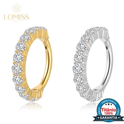 Piercing Argola Titânio Helix Septo Rook Conch Segmento Articulado Zircônia Cravejada Lateral