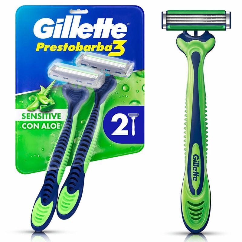 Aparelho de Barbear Descartável Gillette Prestobarba3 Sensitive 2 Unidades em Oferta na Shopee