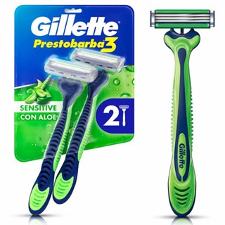 Aparelho de Barbear Descartável Gillette Prestobarba3 Sensitive 2 Unidades em Oferta na Shopee
