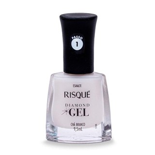 Esmalte Risqué Diamond Gel Chá Branco Natural 9,5ml em Oferta na Shopee