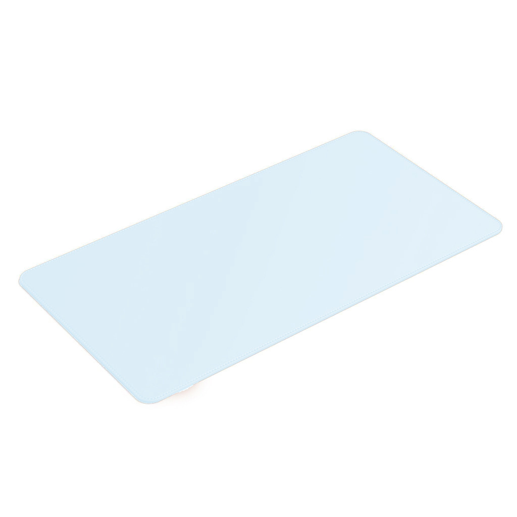 Mouse Pad Grande Couro Azul Bebê Feltro Costurado Básico