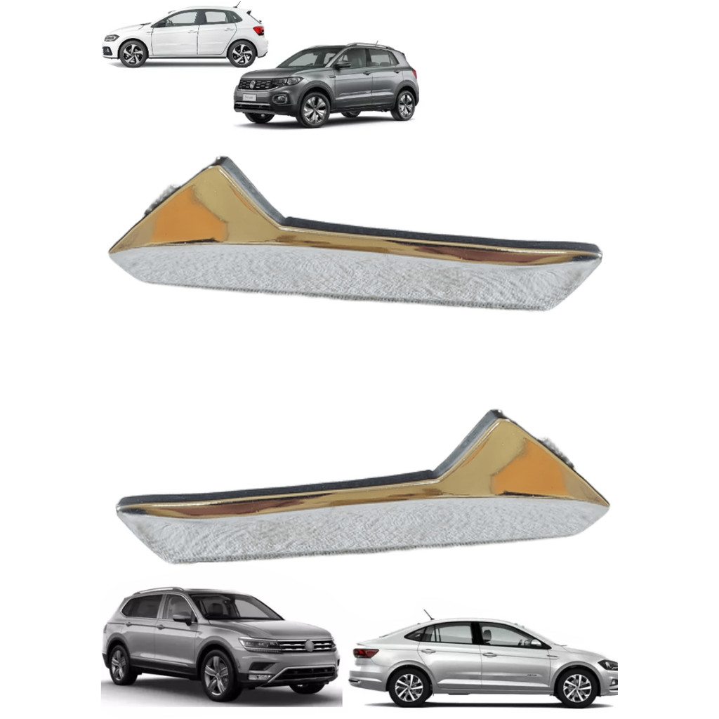 Maçaneta Puxador Interna Polo Virtus Tiguan T-Cross 2017 2018 2019 Á 2022 Cromado