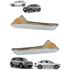 Maçaneta Puxador Interna Polo Virtus Tiguan T-Cross 2017 2018 2019 Á 2022 Cromado