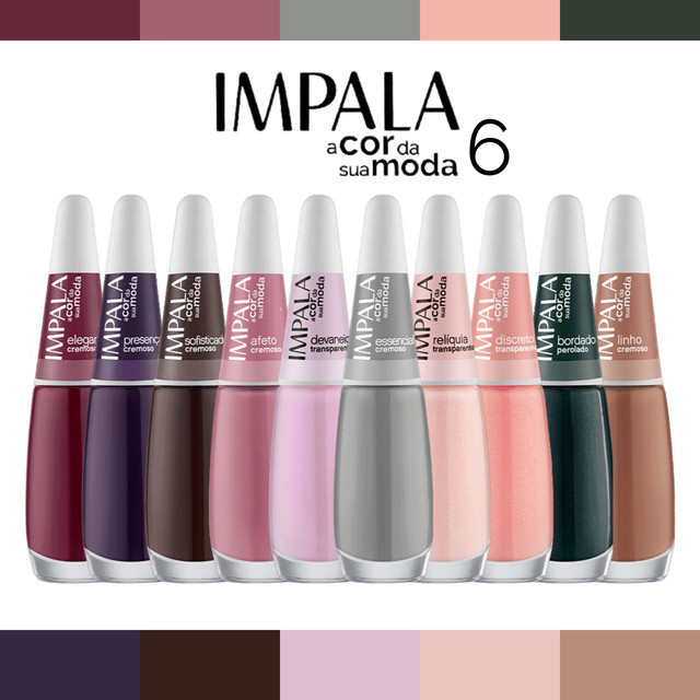 Kit 10 Esmalte Impala Nova Coleção A Cor Da Sua Moda 6 Esmalte Promoção Atacado