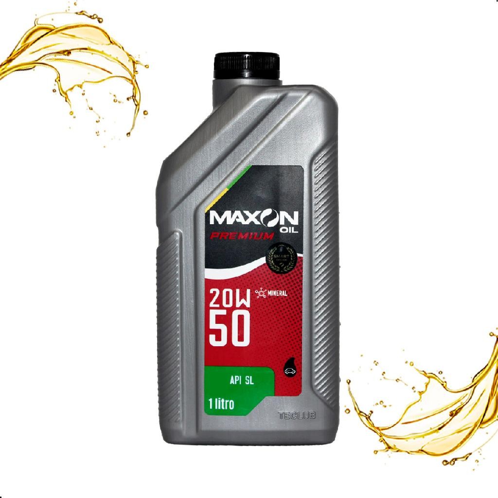 Óleo De Motor Mineral 20W50 Maxon Oil Premium Api Sl 1 Litro em Oferta na Shopee