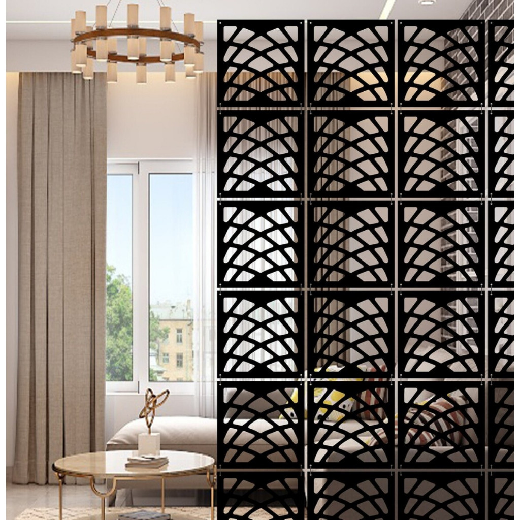 Placas Vazadas Decorativas Divisória Cobogó em MDF 3mm Preto 20cm x 20cm Escolha seu modelo