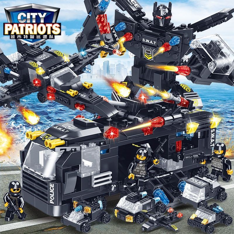 Compatível com blocos de montagem de pequenas partículas Lego, modelo de navio de guerra de aviação, brinquedo educativo