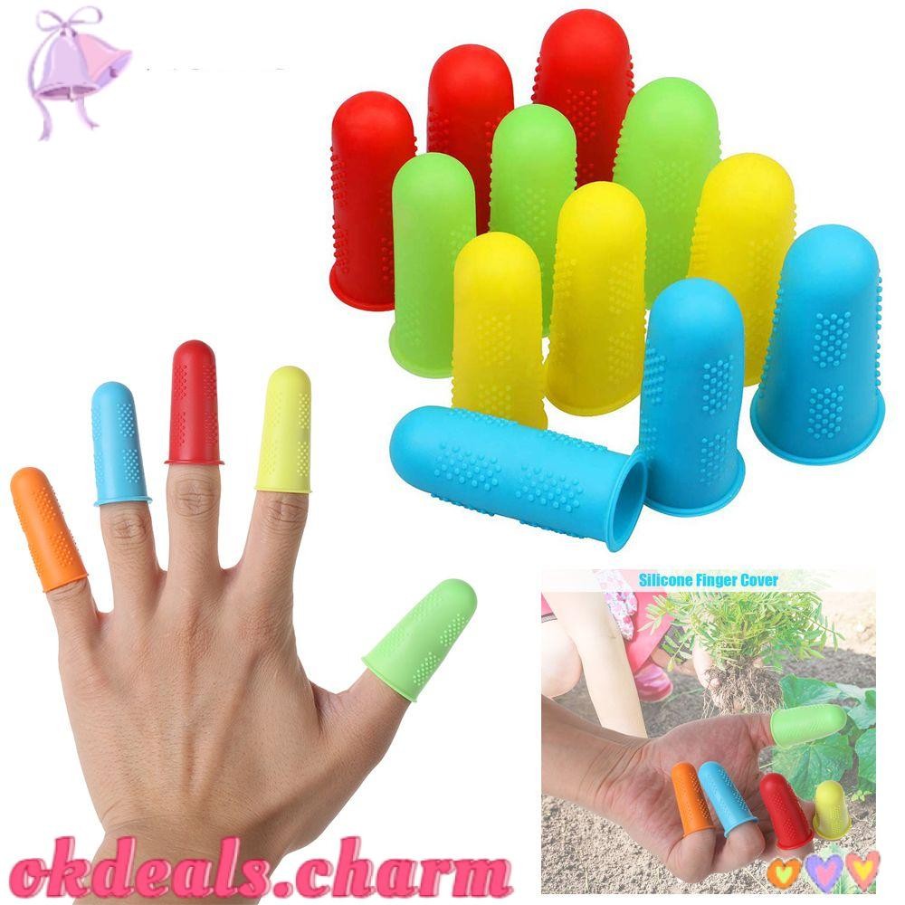 CHARM 5pcs Protetor De Dedo Dedal Artesanal De Borracha Antiderrapante