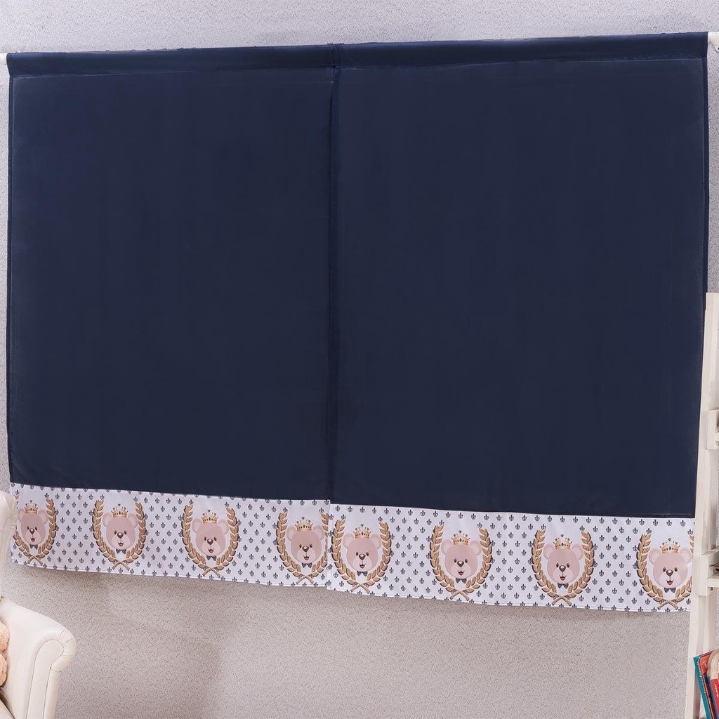 Cortina para Quarto de Bebê 2x1,5m Microfibra Poliéster Estampa Infantil Decoração Quarto Baby