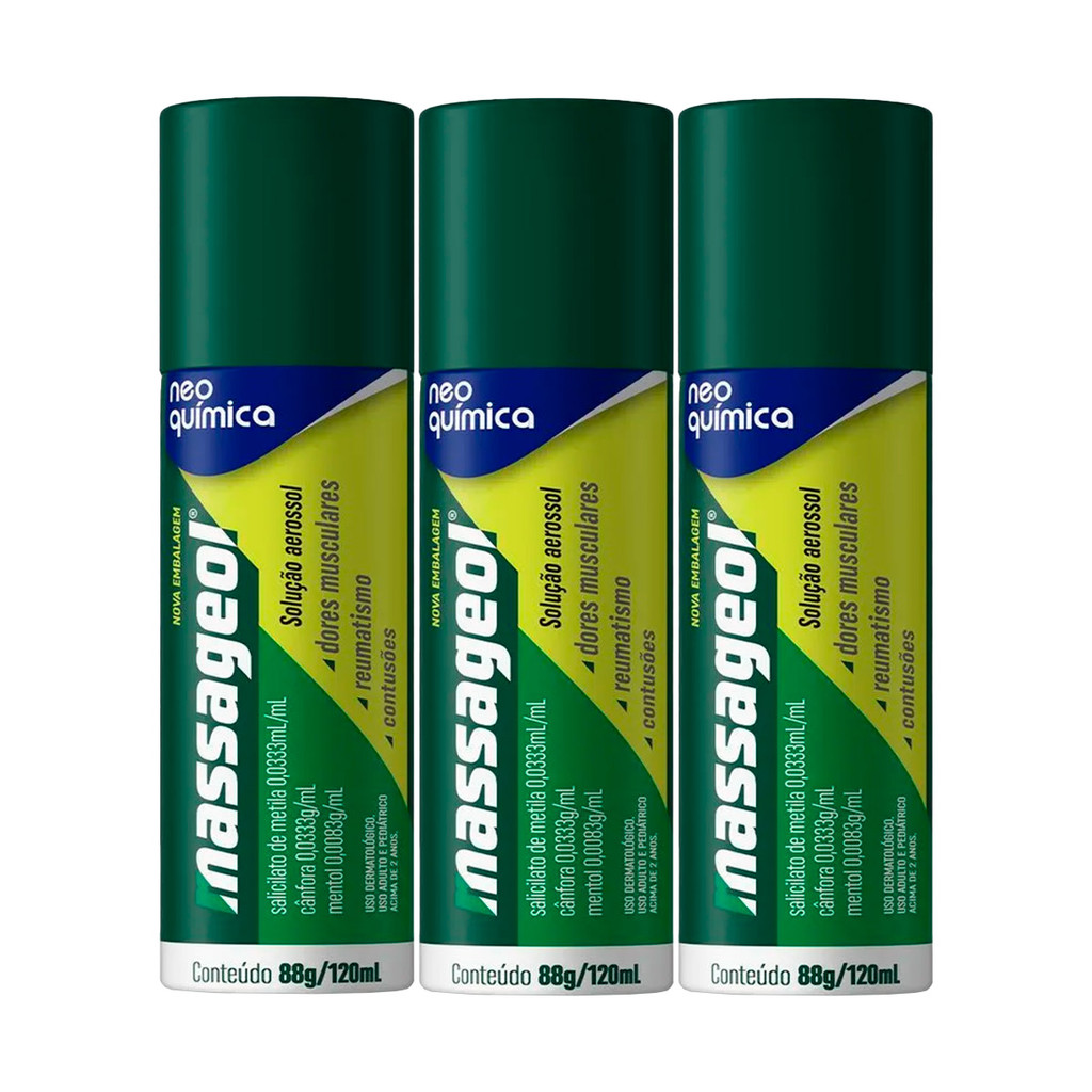 Kit 3 Und Massageol Aero 120ml em Oferta na Shopee