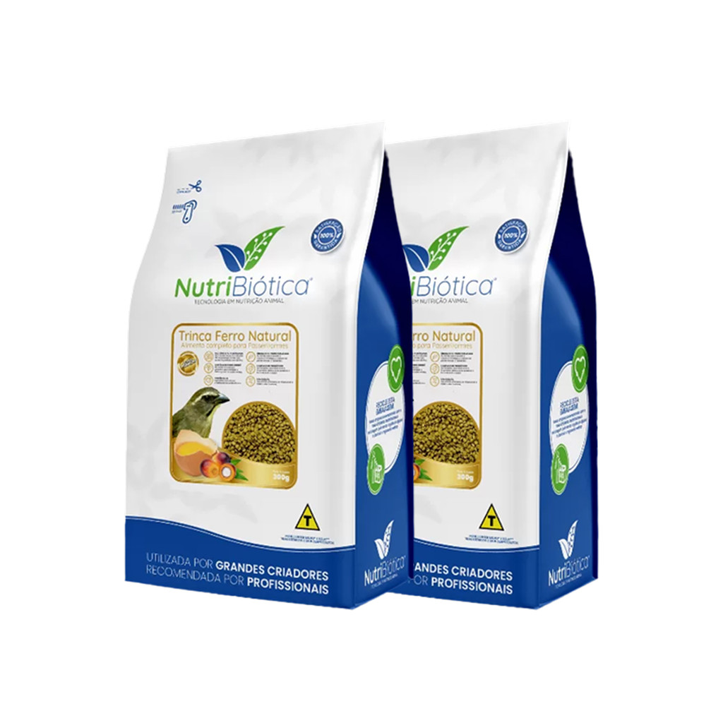 Ração Nutribiótica Trinca Ferro Natural 300g (Kit com 2) em Oferta na Shopee