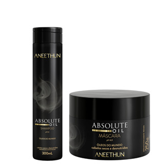 Shampoo + Máscara Absolute Oil Nutrição Profunda E Duradora Umectação Nutritiva Antifrizz - Aneethun em Oferta na Shopee