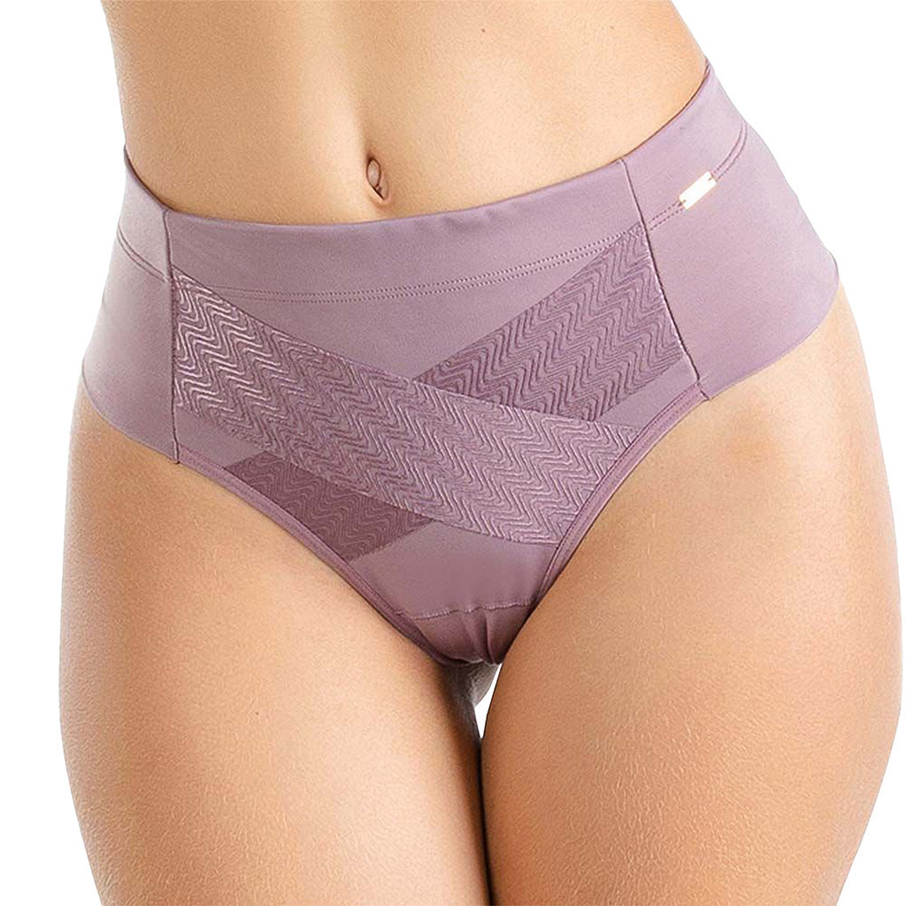 Calcinha Fio Dental Cintura Alta Power Compressão Zero Barriga Dilady