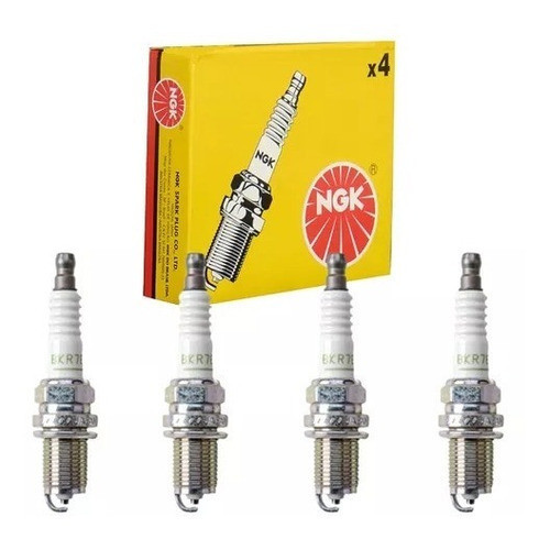 Jogo 04 Vela Ignição Ngk Fiat Bravo Fiorino Grand Siena Idea