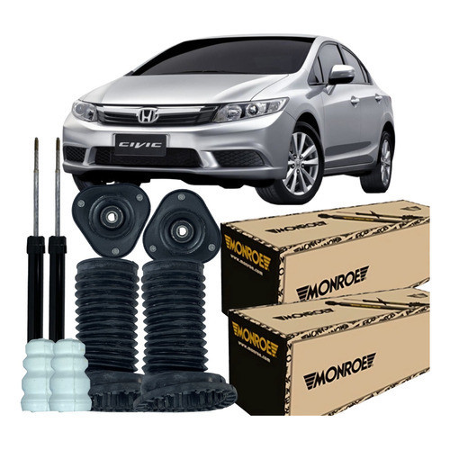 Kit Batente Amortecedor Traseiro Coifa Civic 2012 A 2015