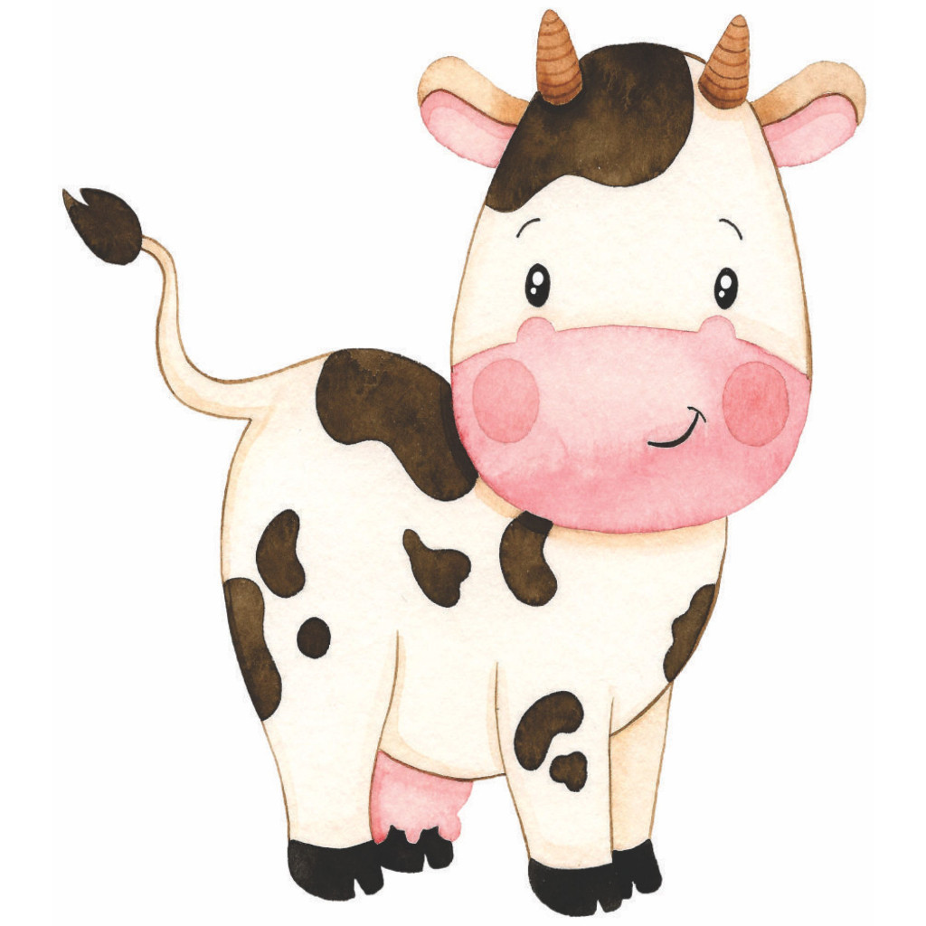 Display MDF de chão - Vaquinha Aquarela em Oferta na Shopee