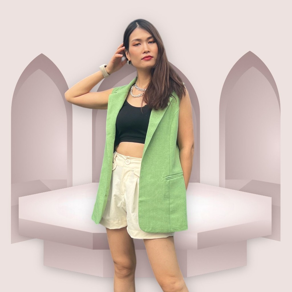 COLETE FEMININA LINHO MAX LONGA COMPRIDO SOCIAL ALONGADO  MODA \JZ MODA \COLETE TATY