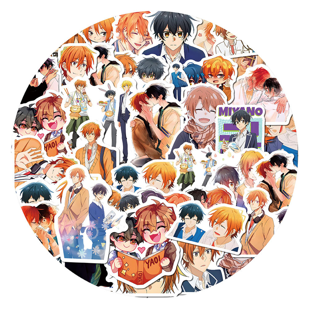 62PCS Anime Sasaki Para Miyano Boys Life Graffiti Stickers Capacete De Bicicleta Decalques De Lápis De Mão LanLanStickersWorld em Oferta na Shopee