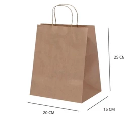 10~50 SACOLA KRAFT 20 X 15 X 25 - (LC) REF:5898(CHOCO)
