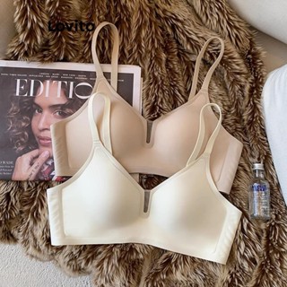 Lovito Bralette feminino elegante liso reunido LNL51219
